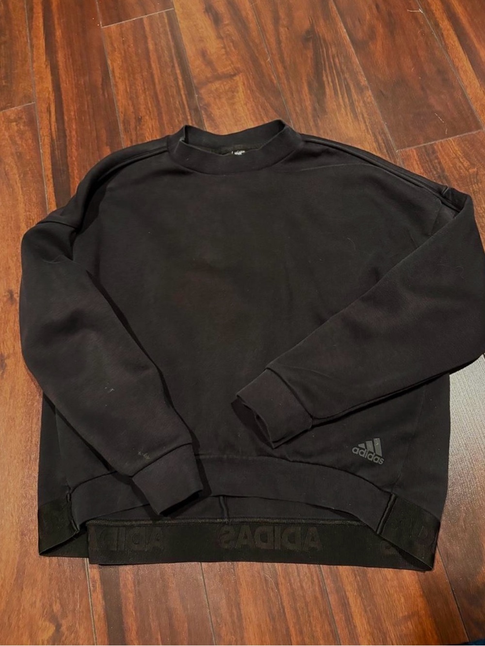 adidas Black Crewneck Pullover Sweatshirt